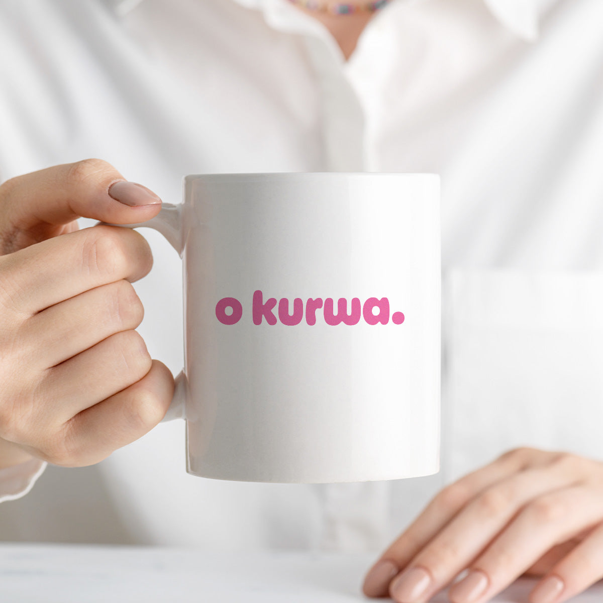 Kubek z nadrukiem "o kurwa" v2