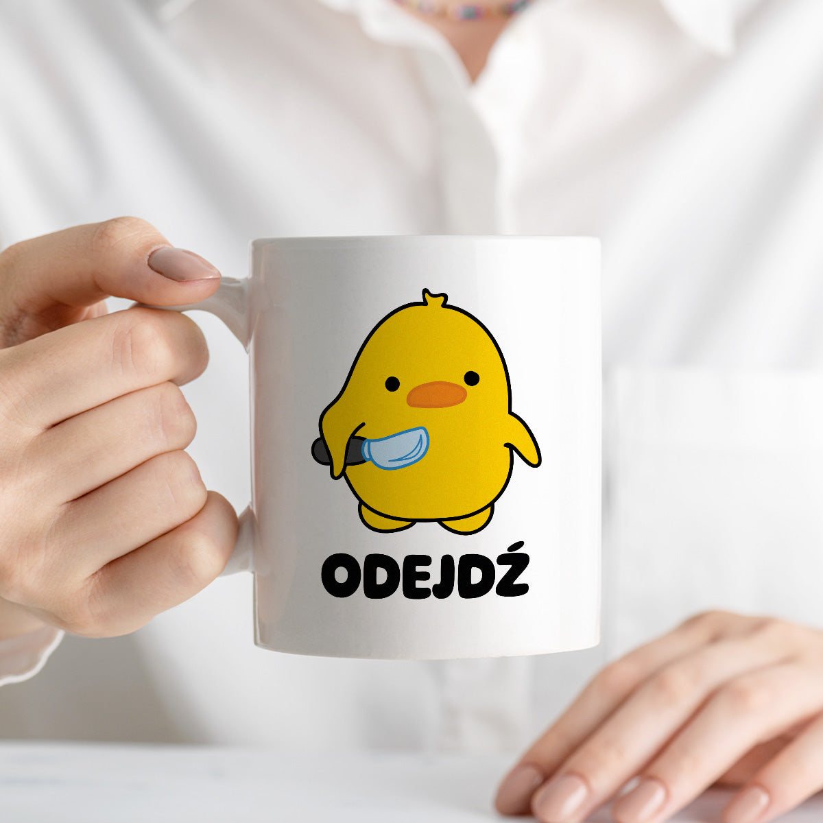 Kubek z nadrukiem - "Odejdź"