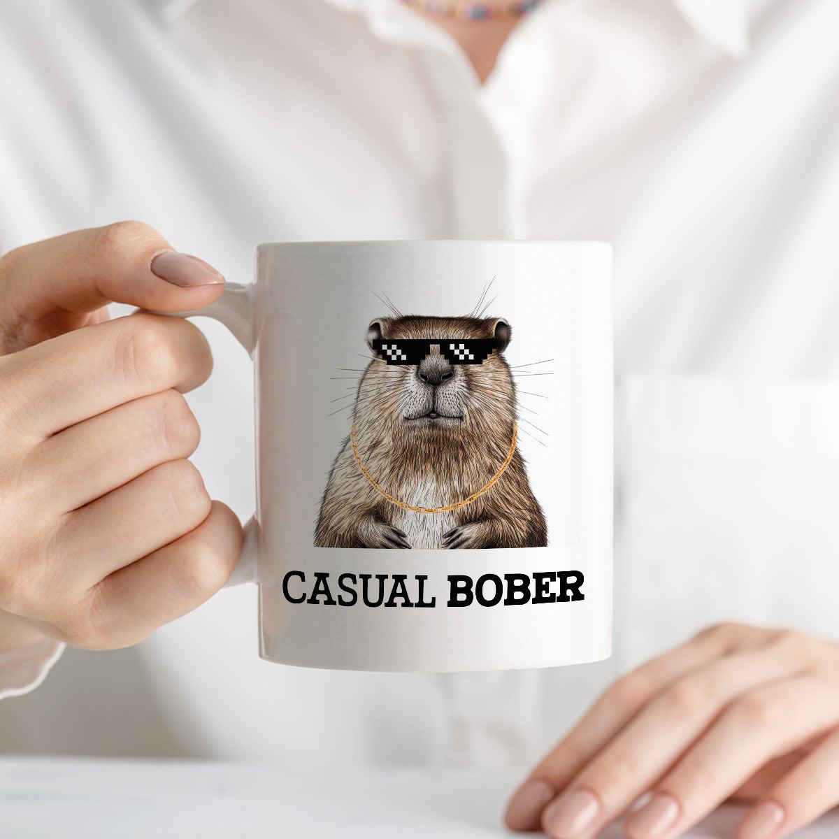 Kubek z nadrukiem "Casual bober"