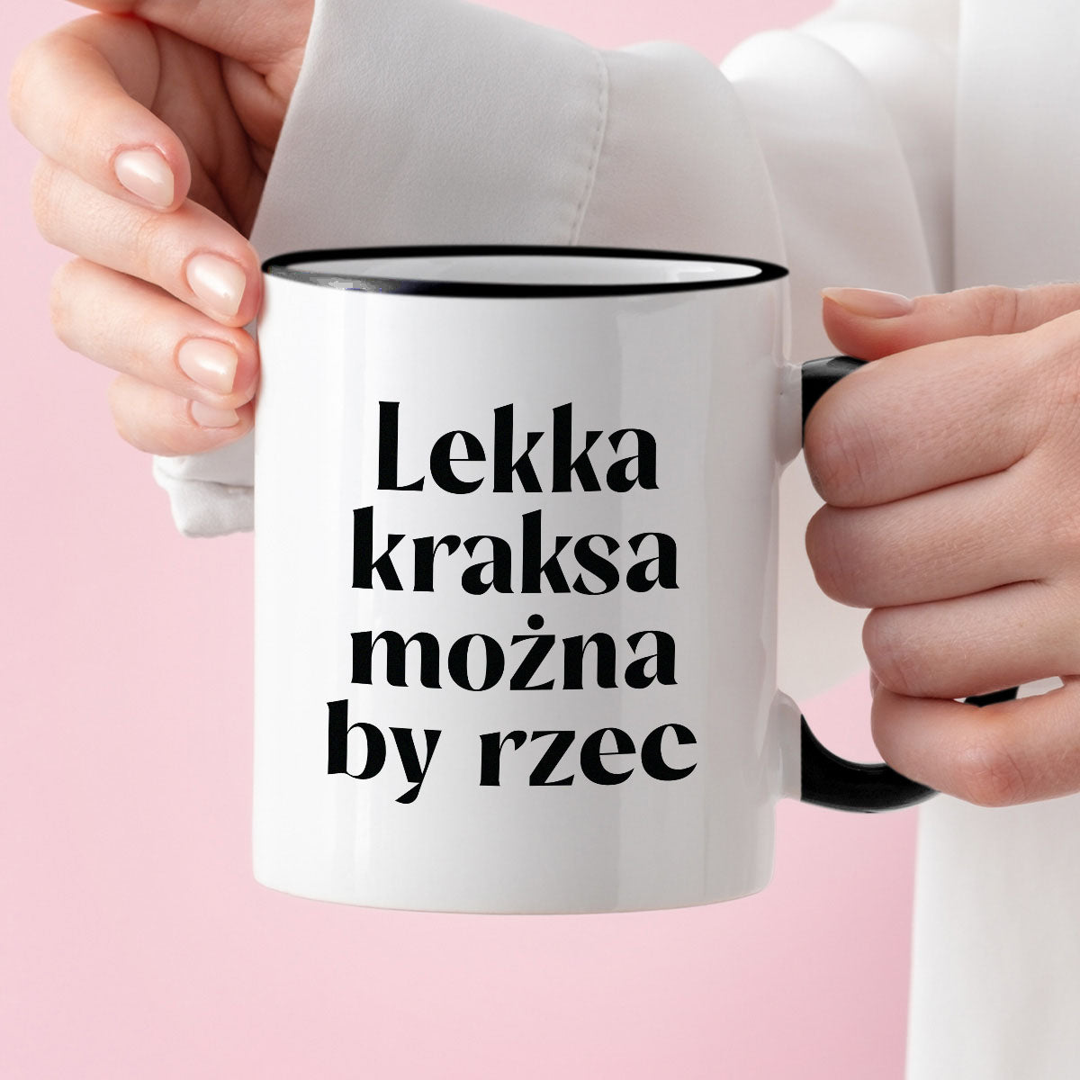 Kubek z nadrukiem "Lekka kraksa można by rzec" 330 ml