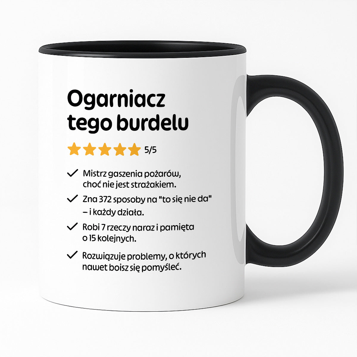 Kubek z nadrukiem "Ogarniacz tego burdelu"