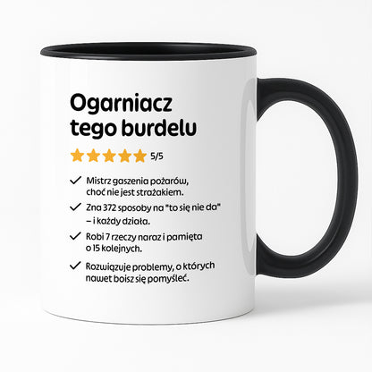 Kubek z nadrukiem "Ogarniacz tego burdelu"