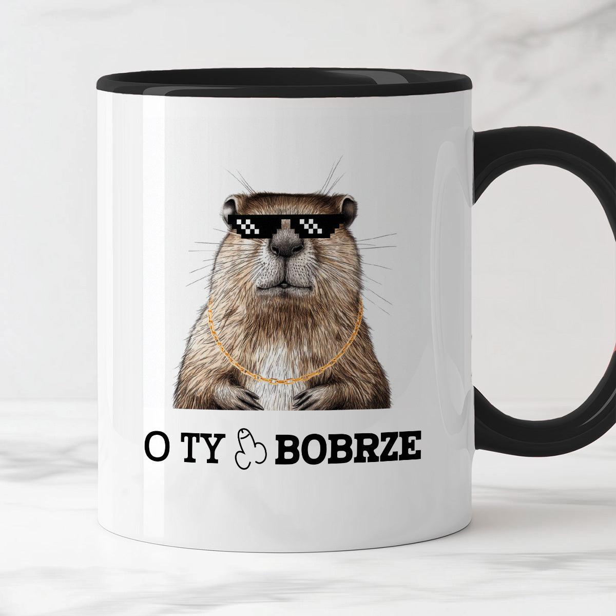 Kubek z nadrukiem "O Ty ch*ju bobrze"