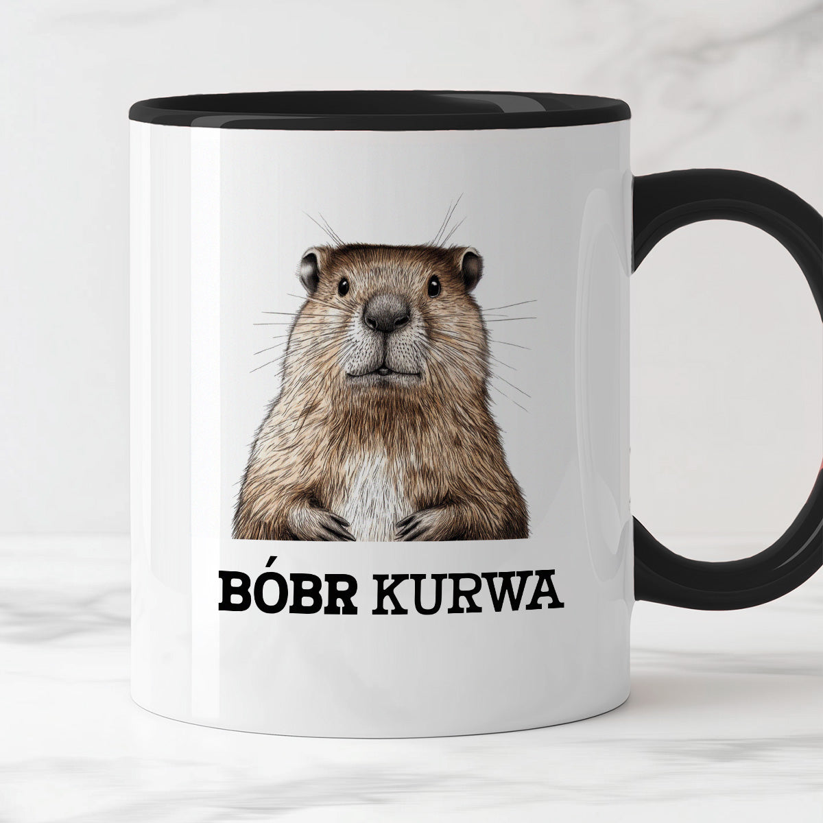 Kubek z nadrukiem "Bóbr kurwa"