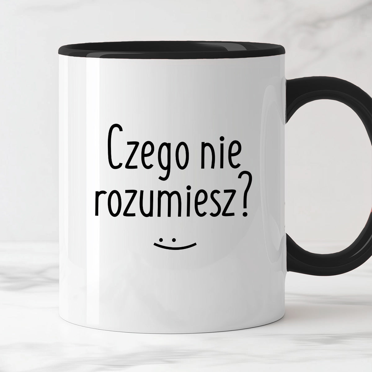 Kubek z nadrukiem "Czego nie rozumiesz?"