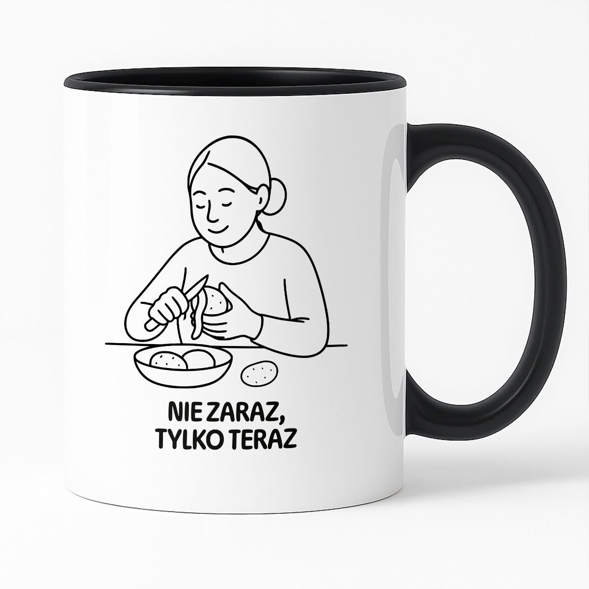 Kubek z nadrukiem "Nie zaraz tylko teraz" - Cytaty MAMY - DZIEŃ MAMY