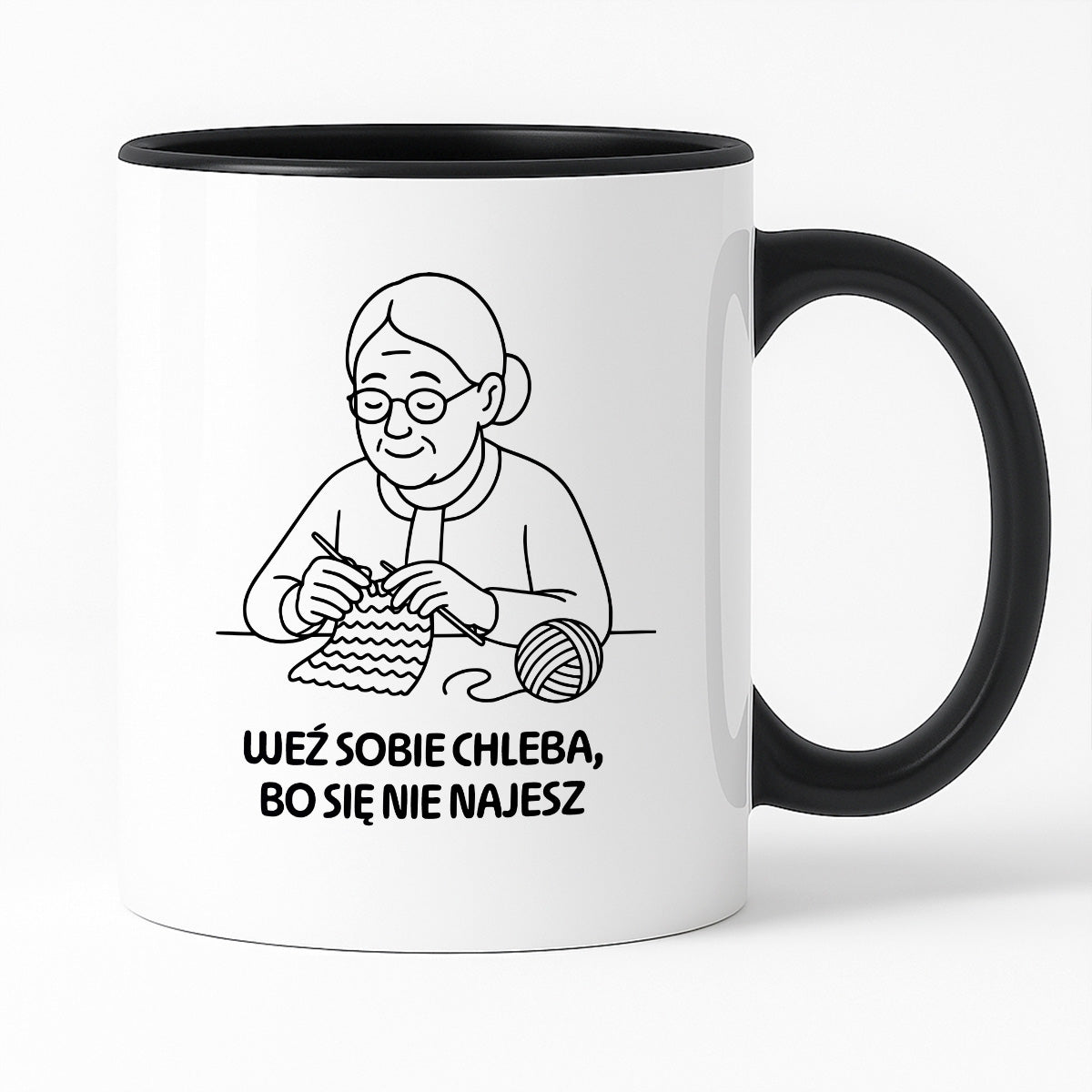 Kubek dla Babci / Dziadka - "Weź sobie chleba, bo się nie najesz"