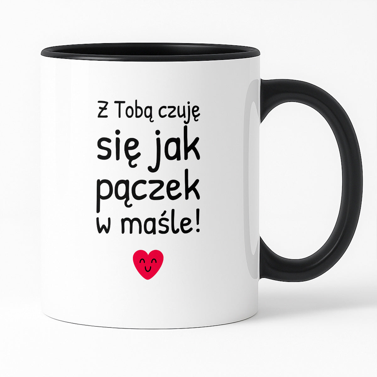 Kubek z nadrukiem - "Z Tobą czuję się jak pączek w maśle!"