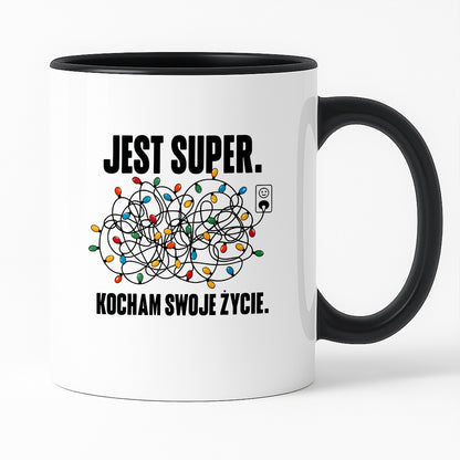 Kubek świąteczny "Jest super. Kocham swoje życie."