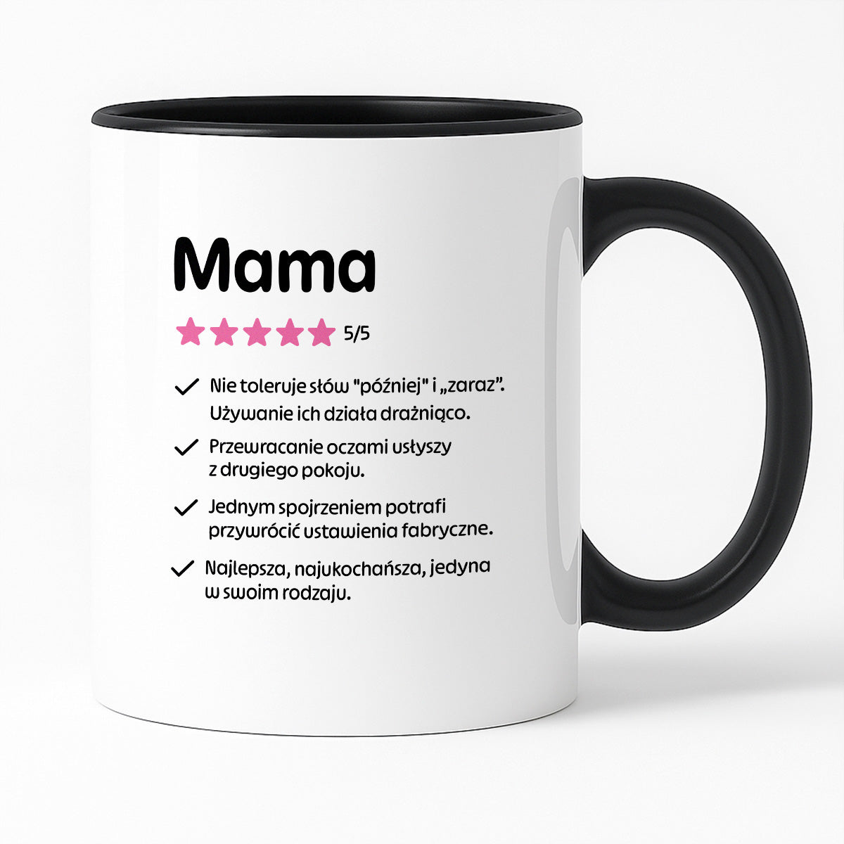 Kubek z nadrukiem - "Mama 5/5"