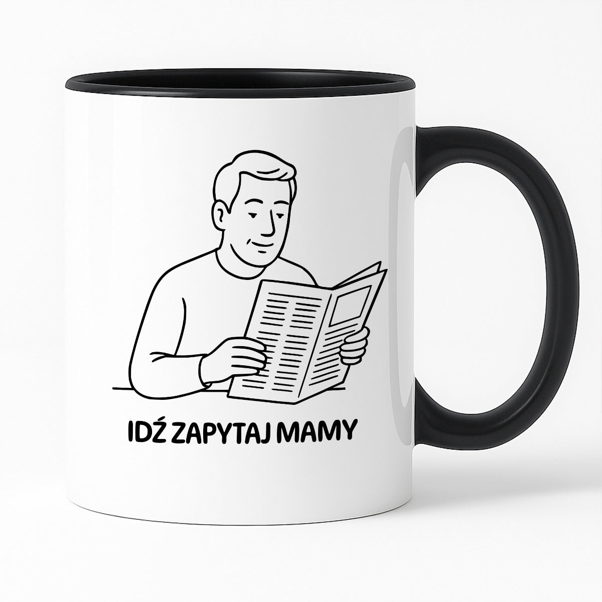 Kubek z nadrukiem "Idź zapytaj mamy" - Cytaty TATY - DZIEŃ TATY
