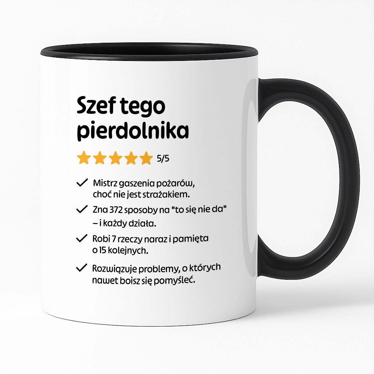 Kubek z nadrukiem "Szef tego pierdolnika"