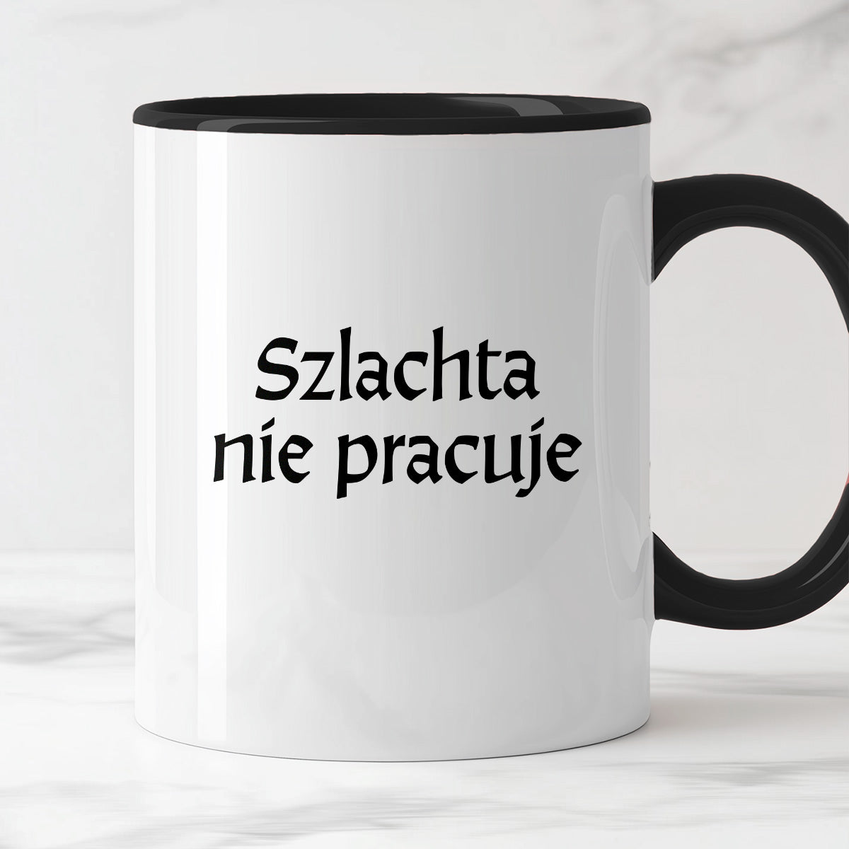 Kubek z nadrukiem "Szlachta nie pracuje" v2