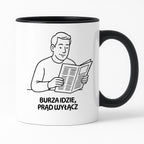 Kubek z nadrukiem "Burza idzie, prąd wyłącz" - Cytaty TATY - DZIEŃ TATY