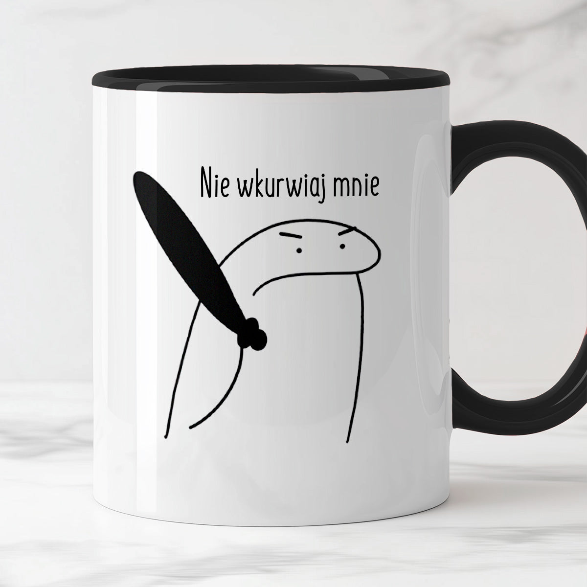 Kubek z nadrukiem "Nie wkurwiaj mnie"