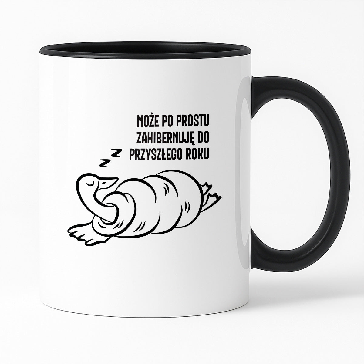 Kubek świąteczny z GĄSKĄ - "MOŻE PO PROSTU ZAHIBERNUJĘ DO PRZYSZŁEGO ROKU"