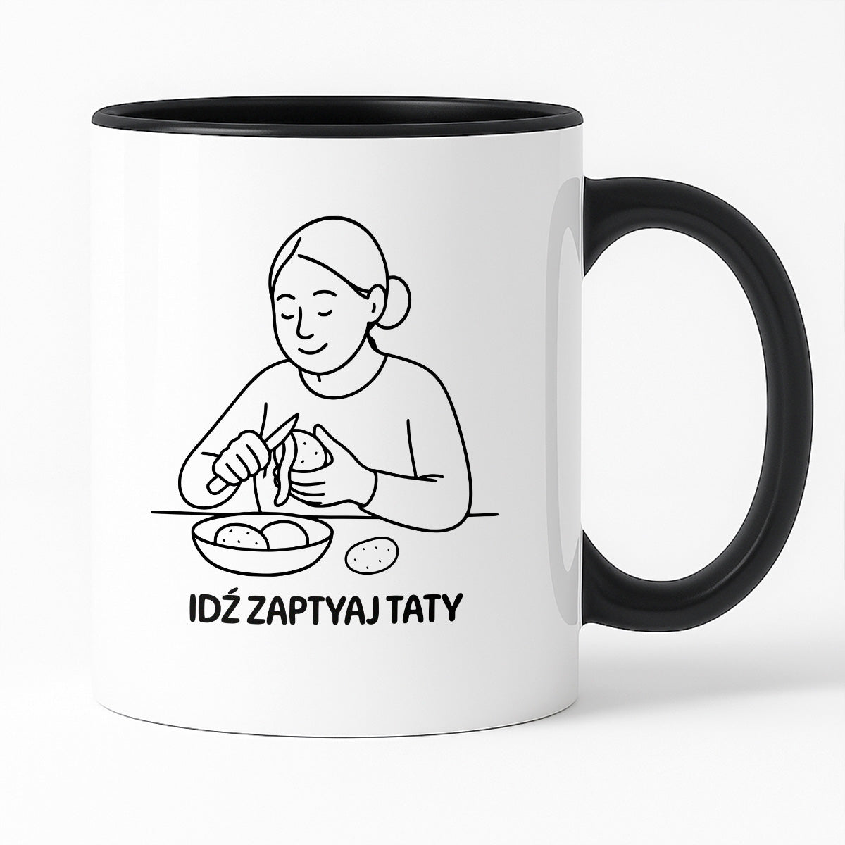 Kubek z nadrukiem "Idź zapytaj Taty" - Cytaty MAMY - DZIEŃ MAMY