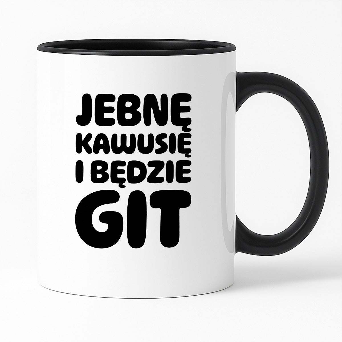 Kubek z nadrukiem "Jebnę kawusię i będzie git"