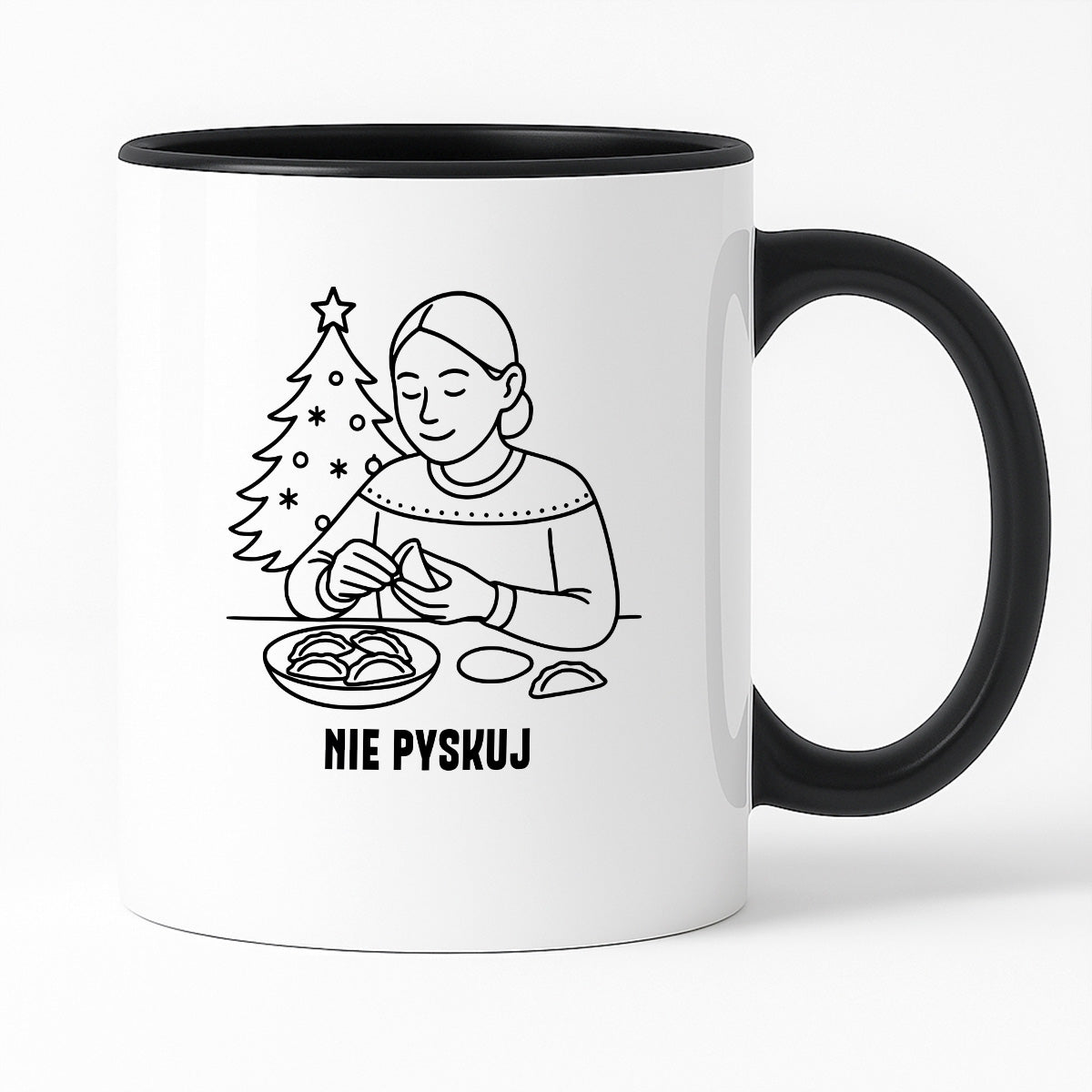 Kubek świąteczny z cytatem MAMY - "Nie pyskuj"