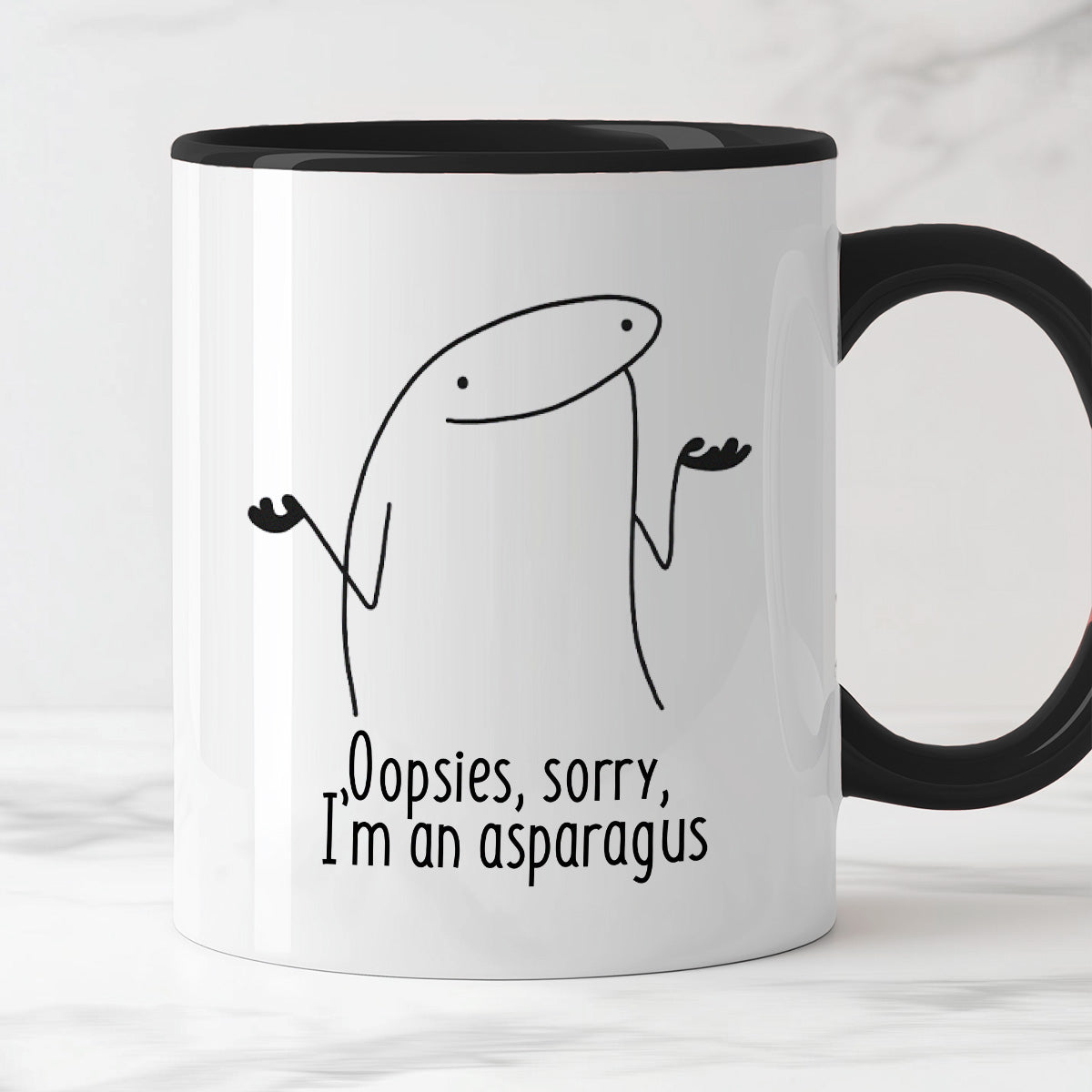 Kubek z nadrukiem "Oopsies, sorry,  I’m an asparagus"