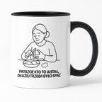Kubek z nadrukiem "Patrzcie kto to wstał, dłużej trzeba było spać" - Cytaty MAMY - DZIEŃ MAMY