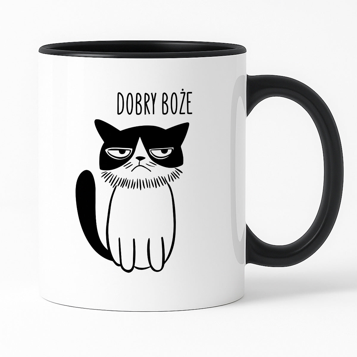 Kubek z nadrukiem - "DOBRY BOŻE" KOT
