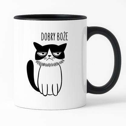 Kubek z nadrukiem - "DOBRY BOŻE" KOT