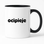 Kubek z nadrukiem "ocipieje"
