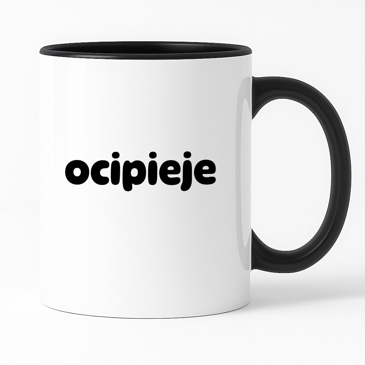 Kubek z nadrukiem "ocipieje"