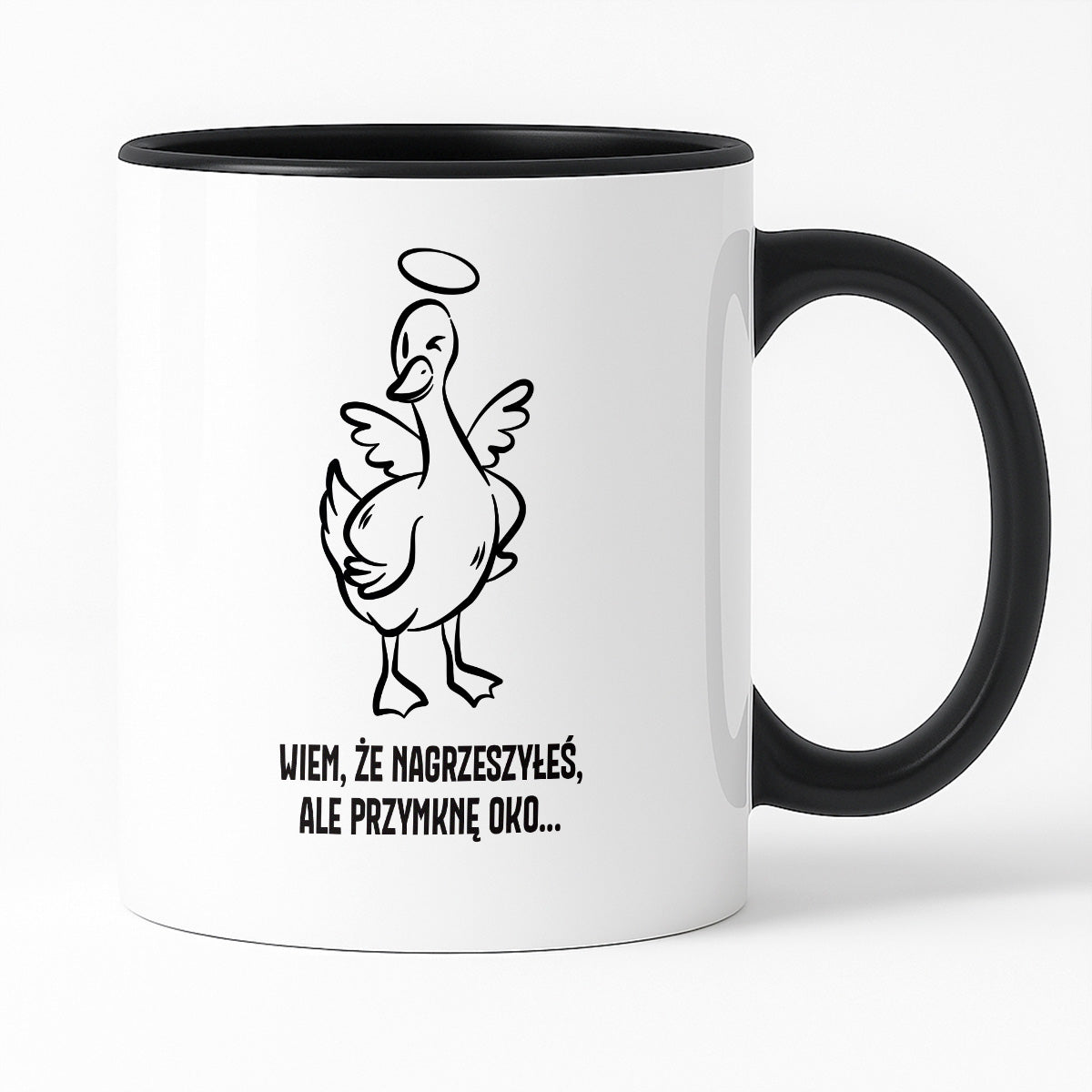 Kubek świąteczny z GĄSKĄ - "WIEM, ŻE NAGRZESZYŁEŚ, ALE PRZYMKNĘ OKO..."