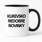 Kubek z nadrukiem - "kurevsko nedobre novinky"