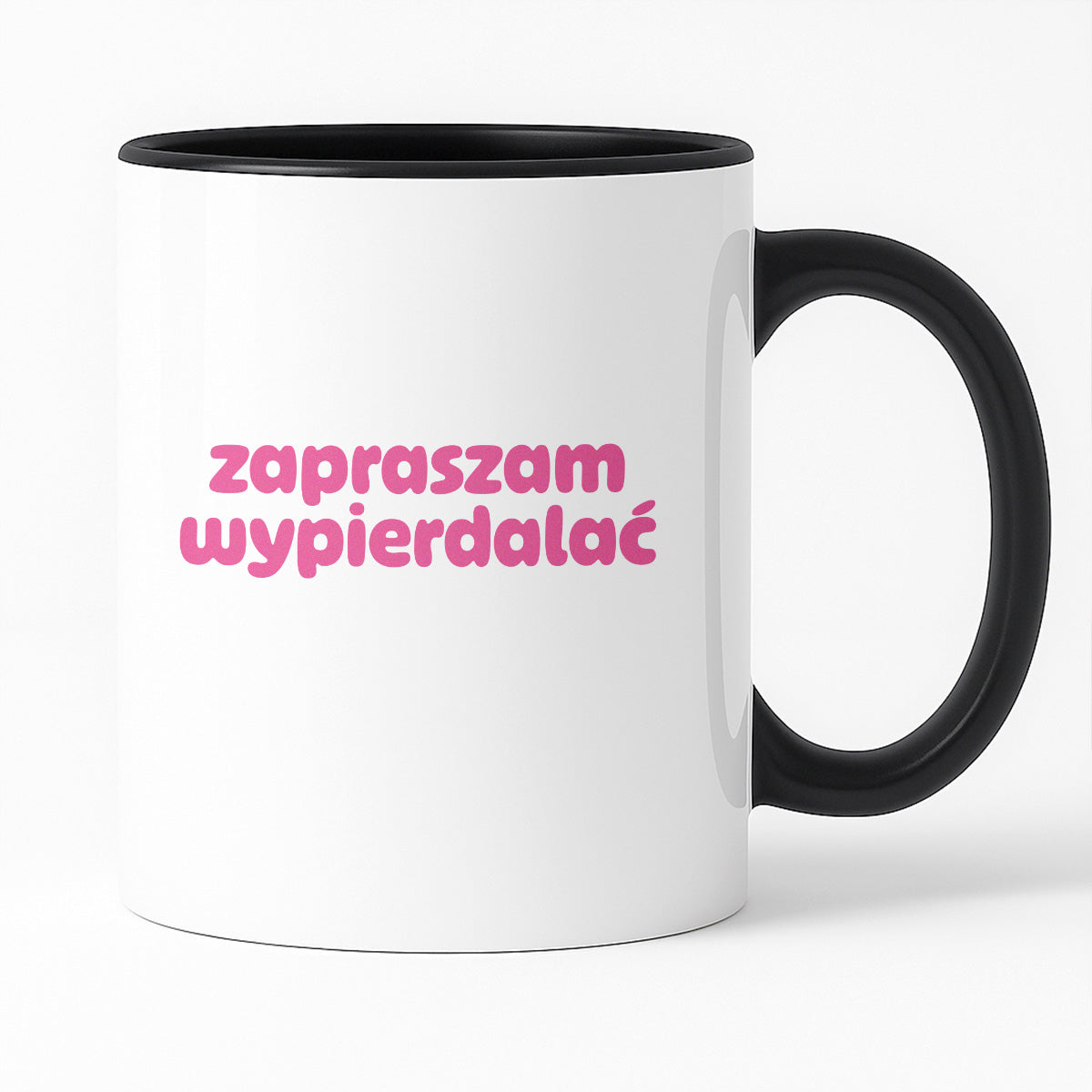 Kubek z nadrukiem "zapraszam wypierdalać" v2