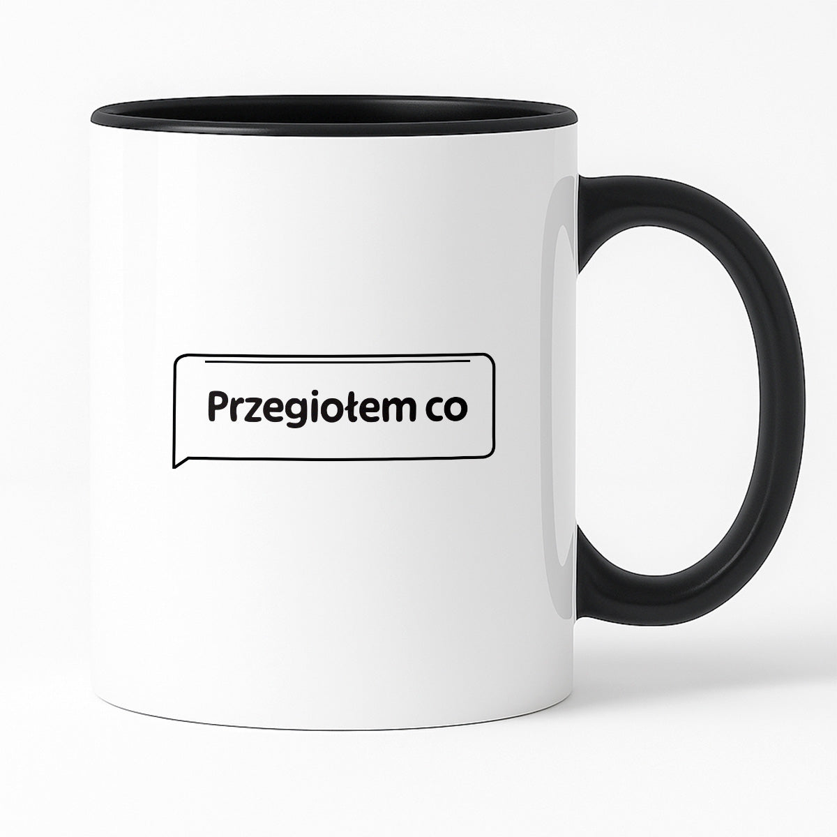 Kubek z nadrukiem - MEM -  "Przegiołem co"