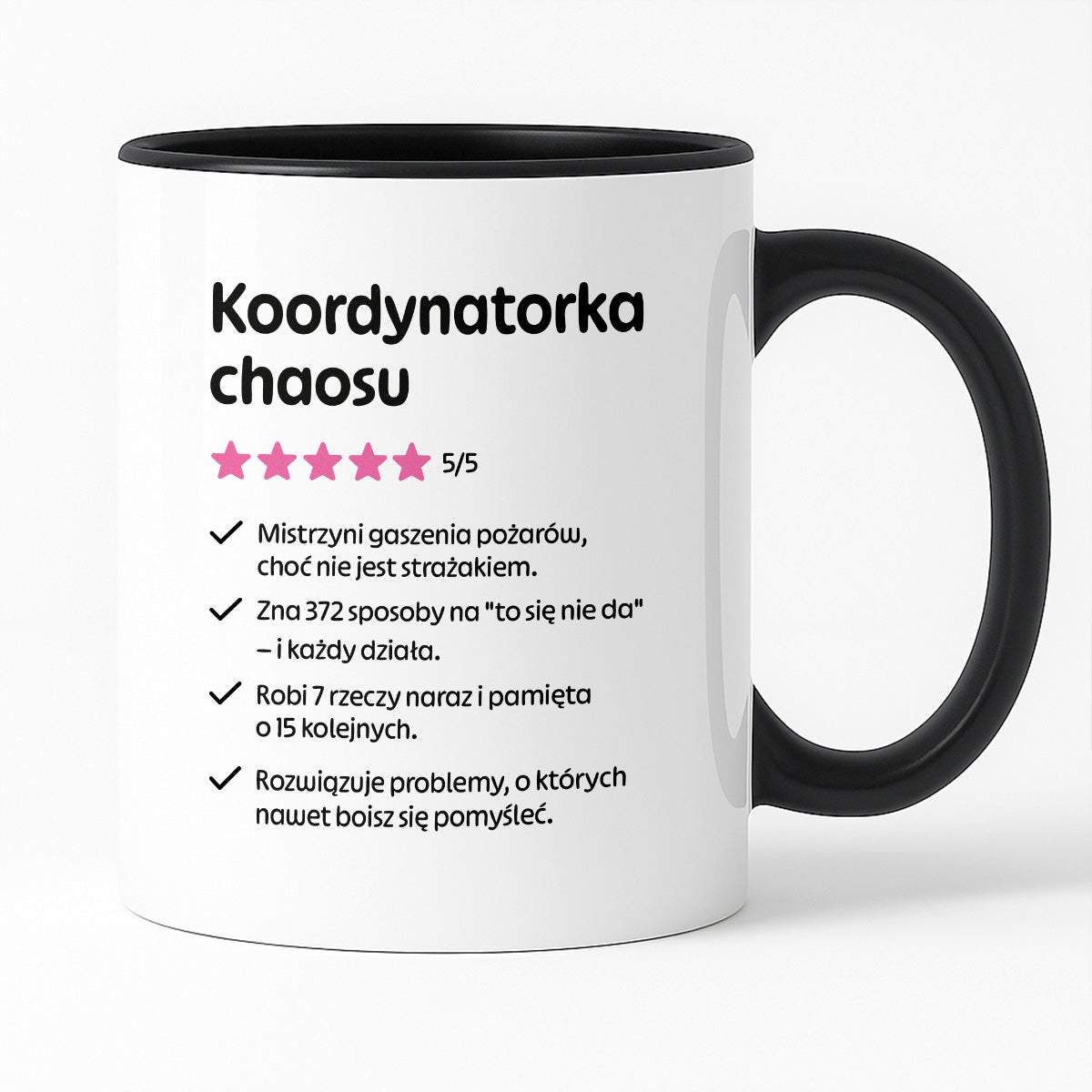 Kubek z nadrukiem "Koordynatorka chaosu"
