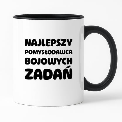 Kubek z nadrukiem - "Najlepszy pomysłodawca bojowych zadań"