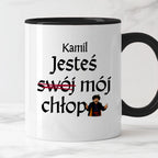 Kubek z nadrukiem "Jesteś (swój) mój chłop" SPERSONALIZOWANY v2