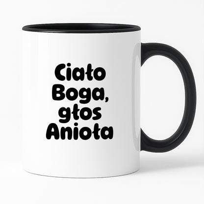 Kubek z nadrukiem "Ciało Boga, głos Anioła"