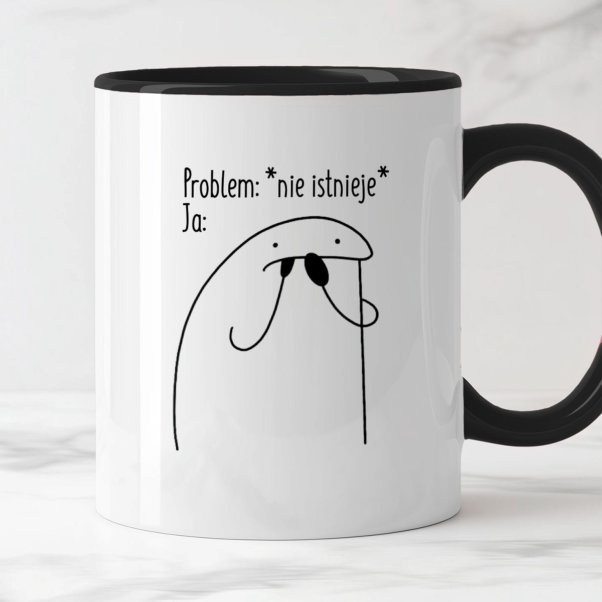 Kubek z nadrukiem "Problem: *nie istnieje* Ja:"