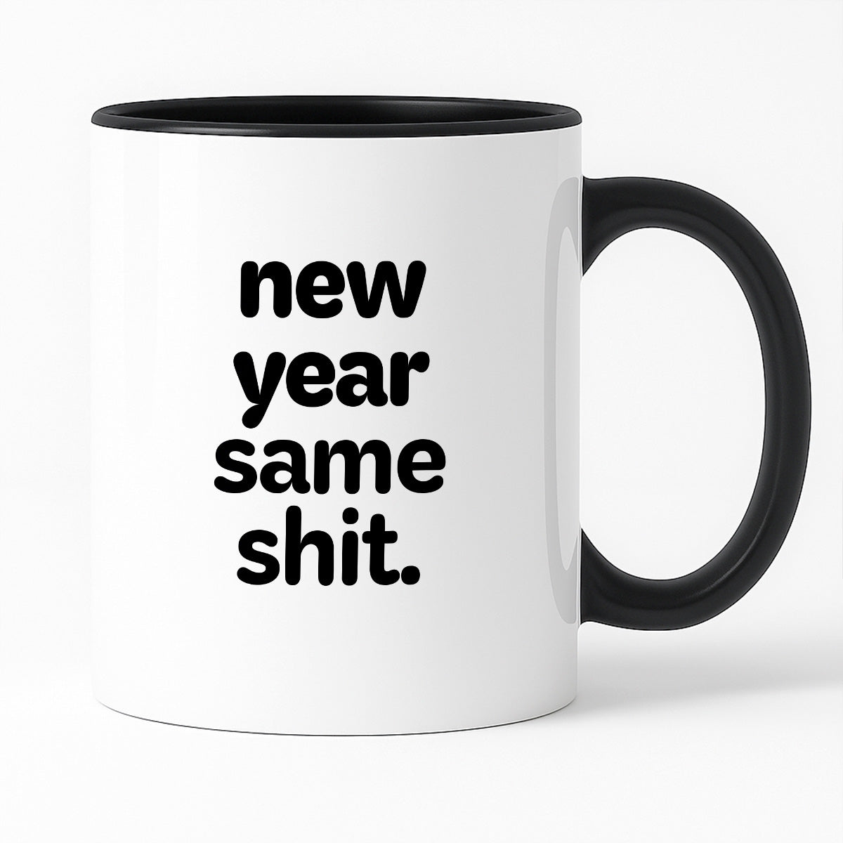 Kubek z nadrukiem - "new year same shit"