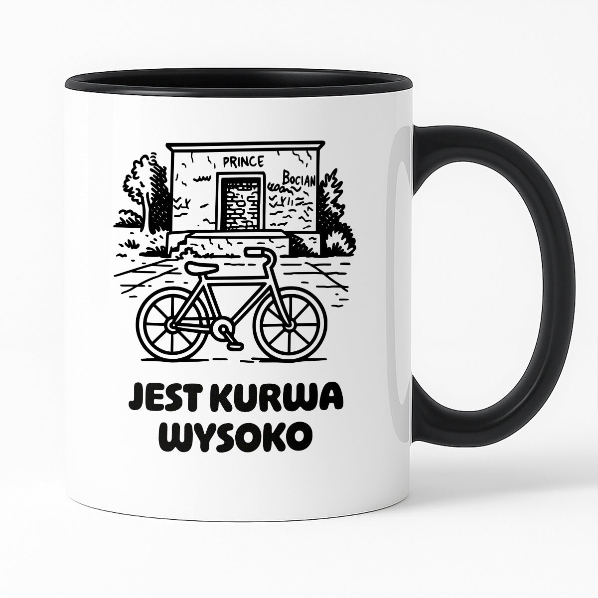 Kubek z nadrukiem - HITY POLSKIEGO INTERNETU - PAWEŁ JUMPER - "Jest kurwa wysoko"
