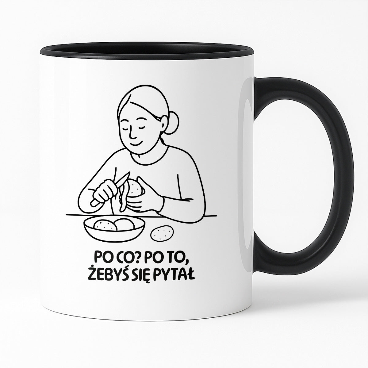 Kubek z nadrukiem "Po co? Po to żebyś się pytał" - Cytaty MAMY - DZIEŃ MAMY