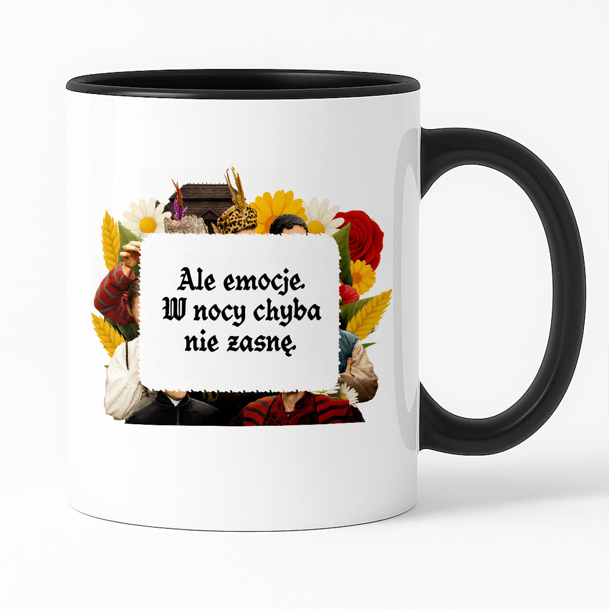 Kubek z nadrukiem "Ale emocje. W nocy chyba nie zasnę." NOWE 1670