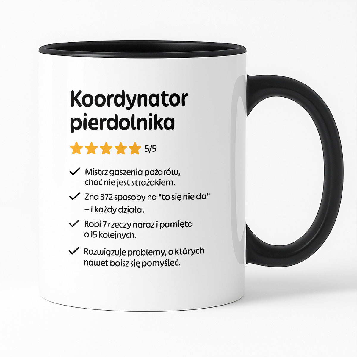 Kubek z nadrukiem "Koordynator pierdolnika"
