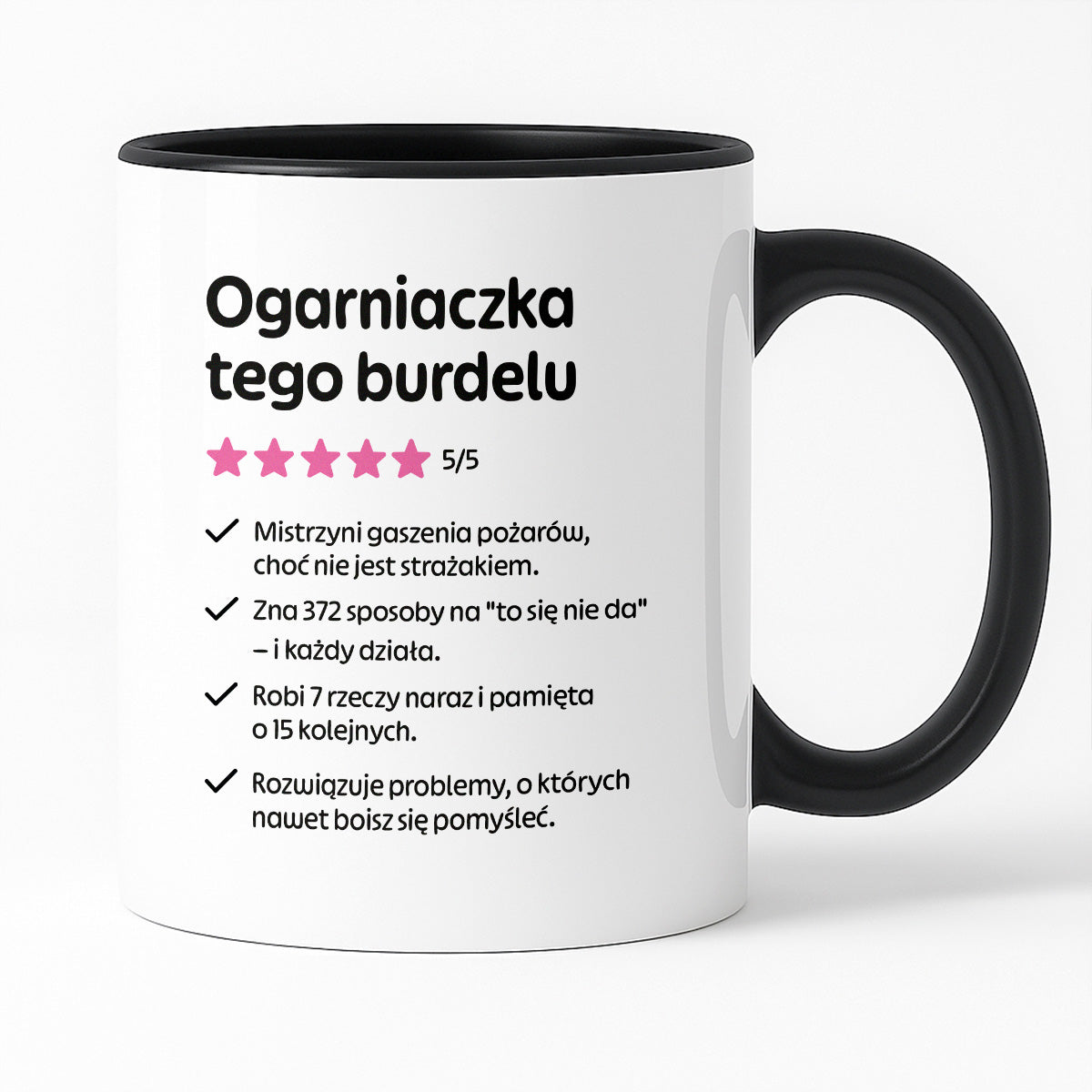 Kubek z nadrukiem "Ogarniaczka tego burdelu"