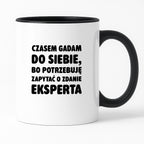 Kubek z nadrukiem - "Czasem gadam do siebie"