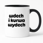Kubek z nadrukiem "wdech i kurwa wydech" v2