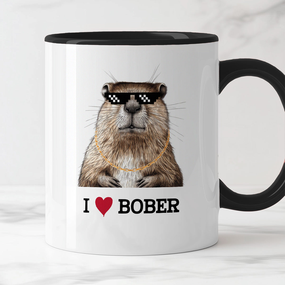 Kubek z nadrukiem "I love BOBER"