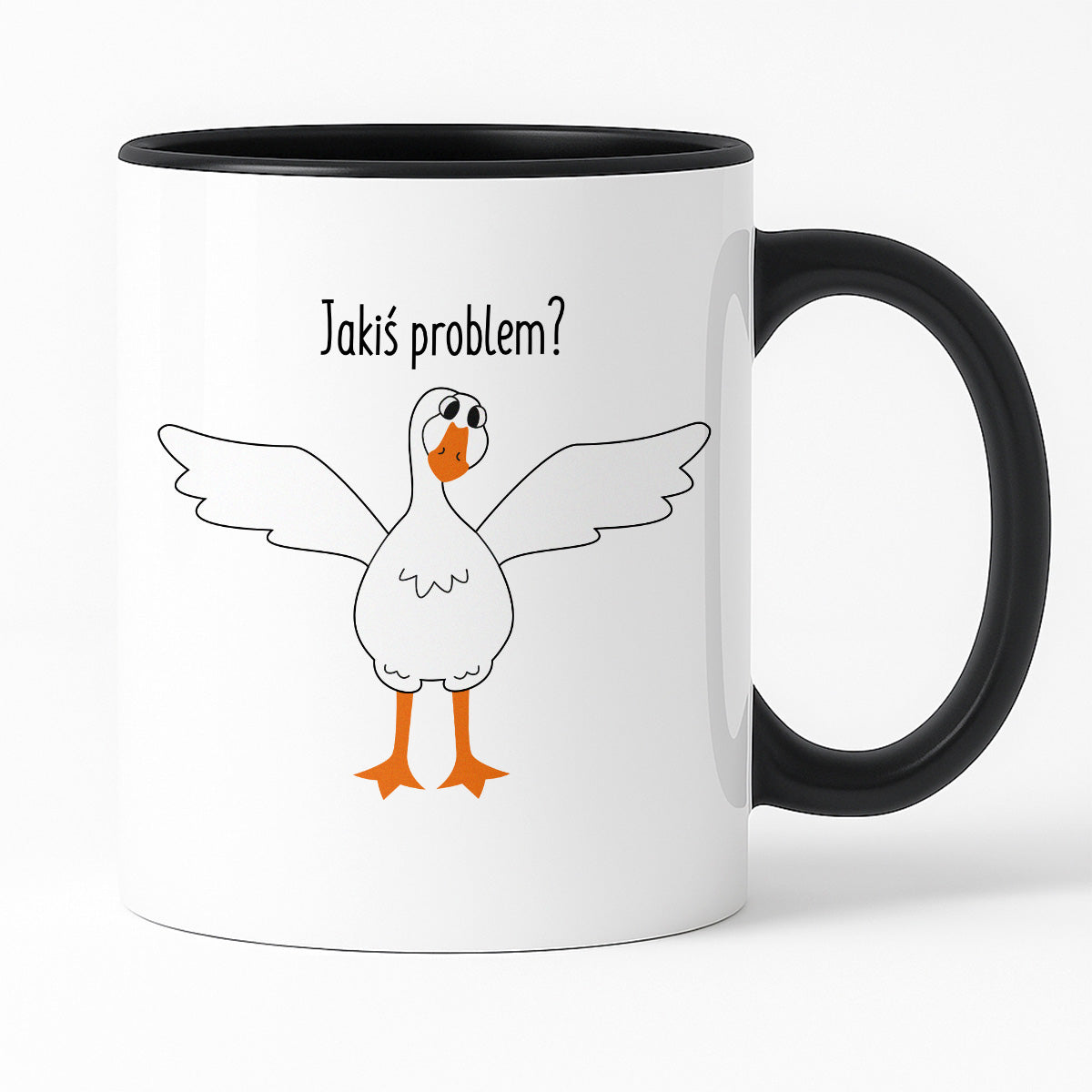 Kubek z nadrukiem - "Jakiś problem?" GĄSKA