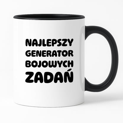 Kubek z nadrukiem - "Najlepszy generator bojowych zadań"