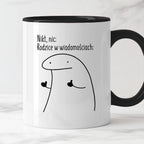 Kubek z nadrukiem "Nikt, nic: Rodzice w wiadomościach:"